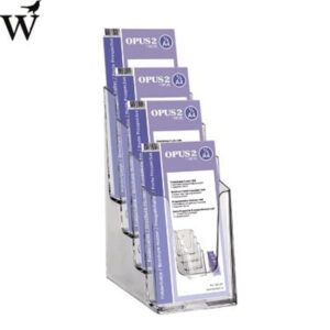 Folderhouder Europel 4vaks 1/3 A4 acryl