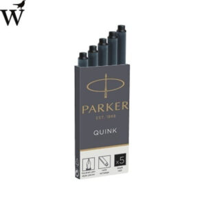 Inktpatroon Parker Quink permanent zwart 5 stuk per pak