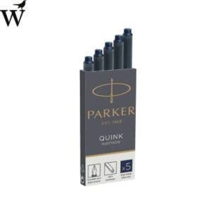 Inktpatroon Parker Quink permanent blauw/zwart 5 stuk