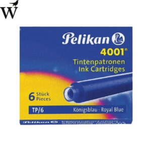 Inktpatroon Pelikan 4001 koningsblauw 6 stuk per pak