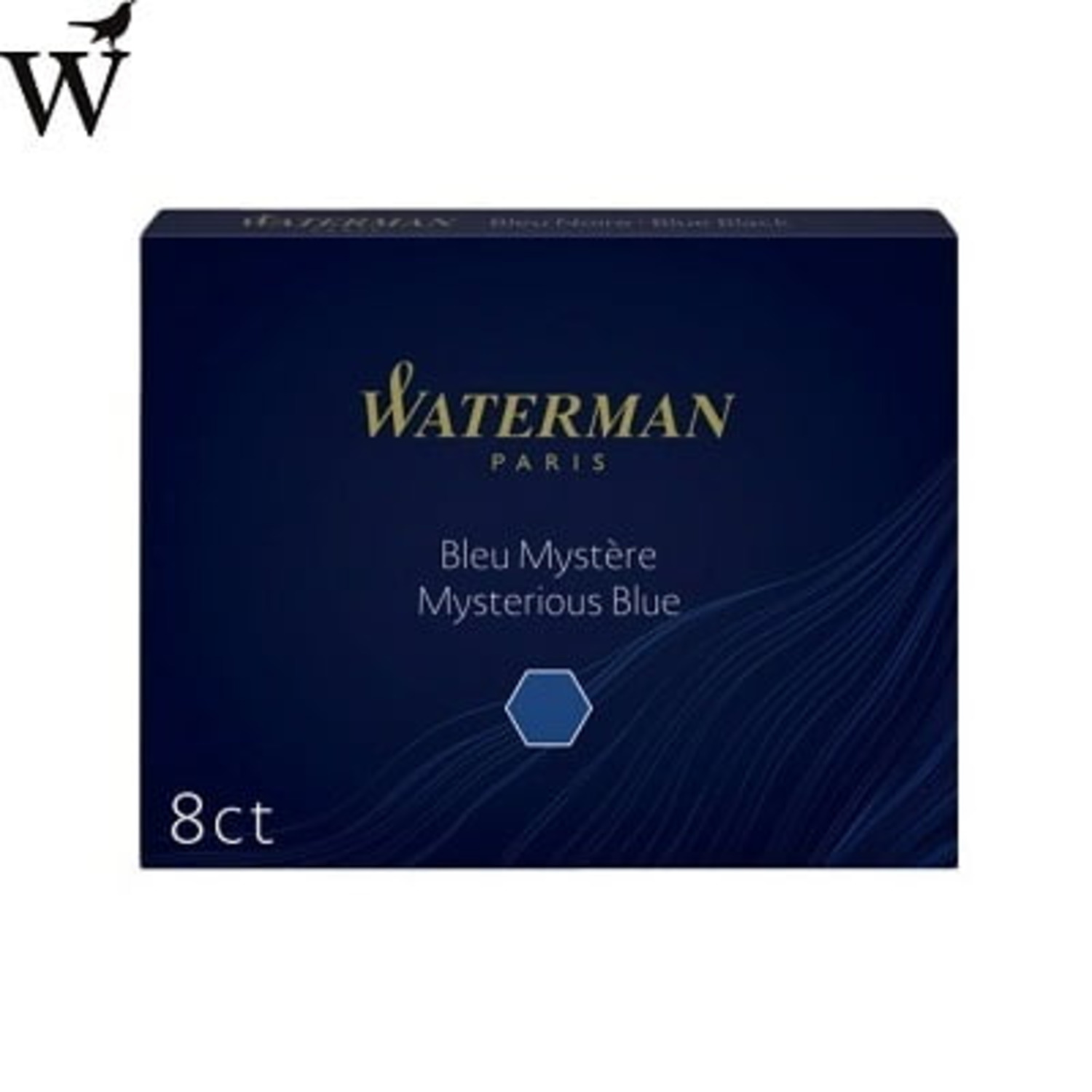 Inktpatroon Waterman nr23 lang blauw/zwart 8 stuk per pak