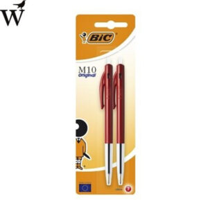 Balpen Bic M10 rood medium blister à 2st