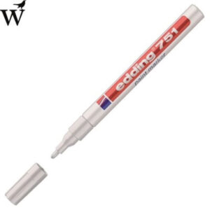 Viltstift edding 751 lakmarker rond wit 1-2mm