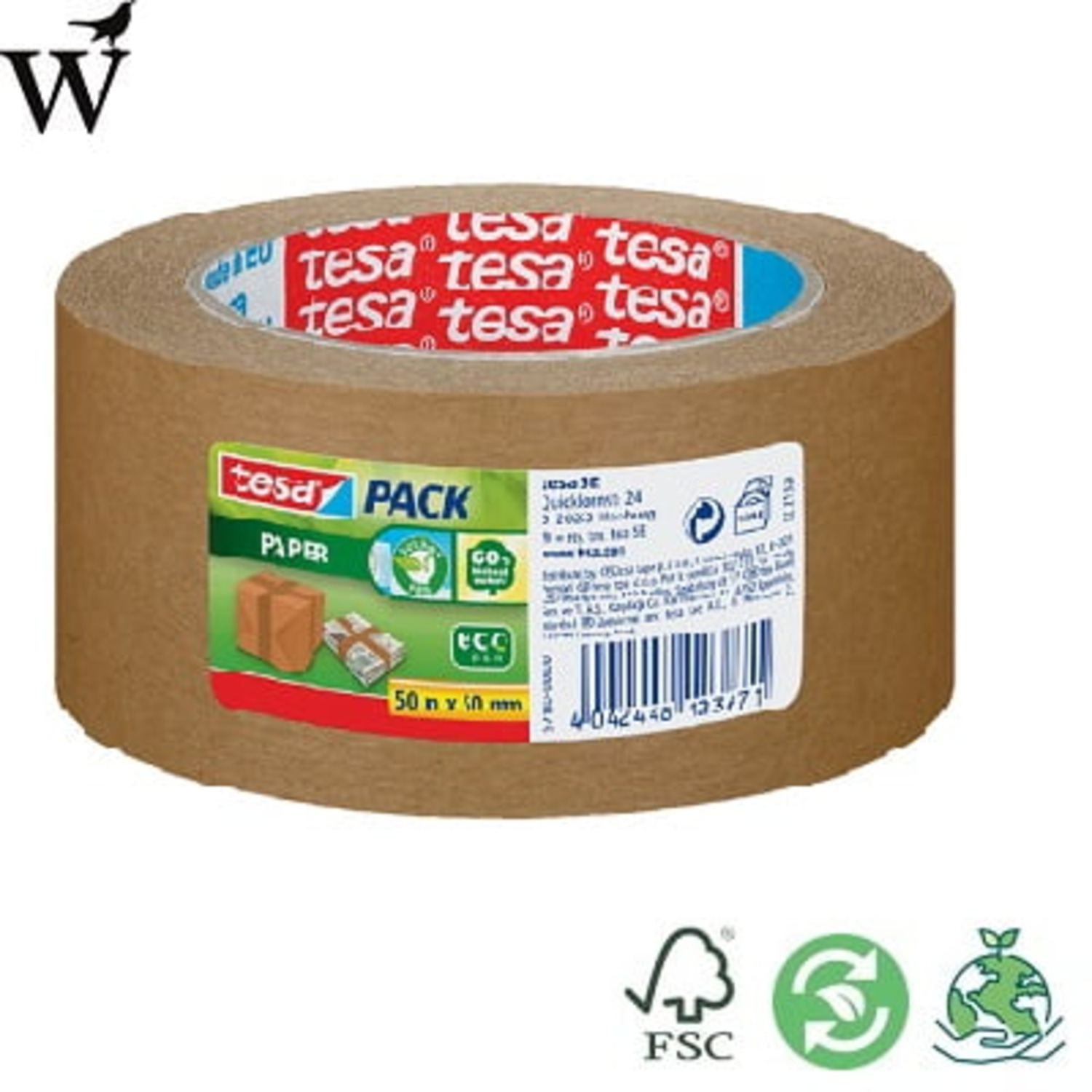 Verpakkingstape Eco papier Tesa 50mmx50m