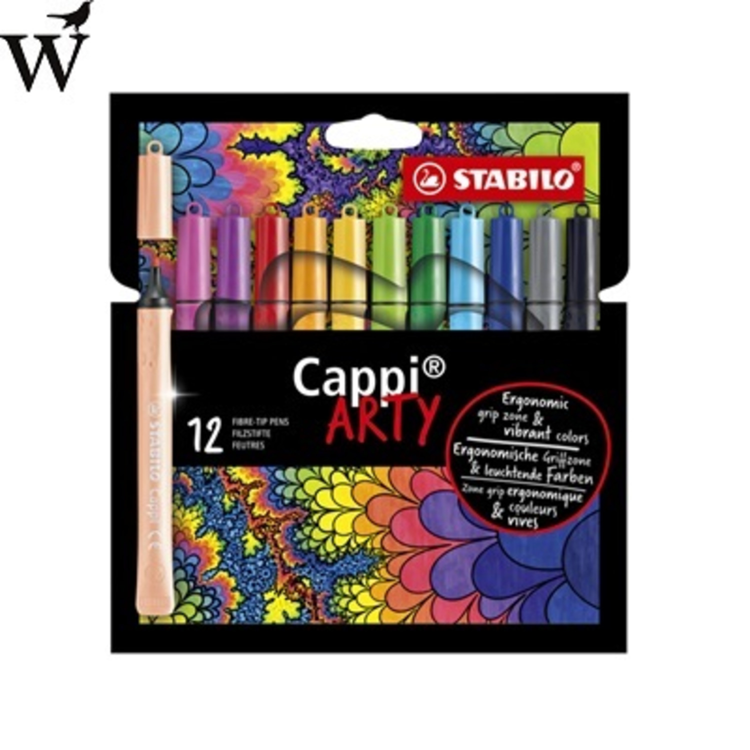 Viltstift Stabilo Cappi Arti 168/12-1 12stuks assorti