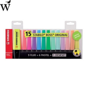 Markeerstift Stabilo Boss bureauset 70/15 assorti à 15 stuks