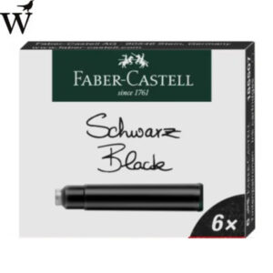 Inktpatronen Faber-Castell zwart doosje a 6 stuks