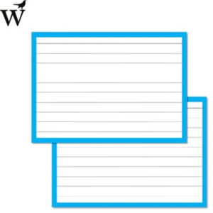 Flashcards blauw gelinieerd A6 Wolfslag
