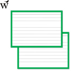 Flashcards groen gelinieerd A6 Wolfslag