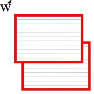 Flashcards rood gelinieerd A6 Wolfslag