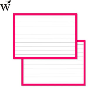 Flashcards roze gelinieerd A6 Wolfslag