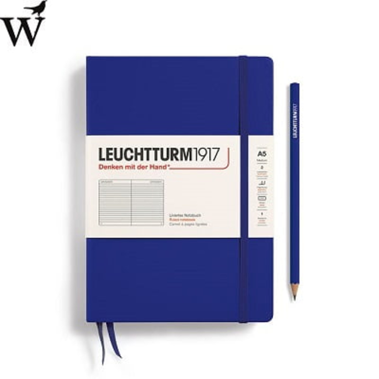 Notitieboek Leuchtturm med Ink ruled hard cover A5