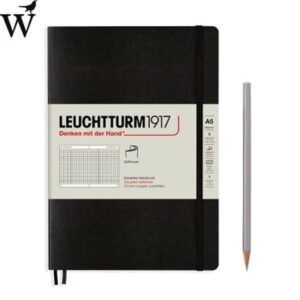 Notitieboek Leuchtturm Medium black squared soft cover A5