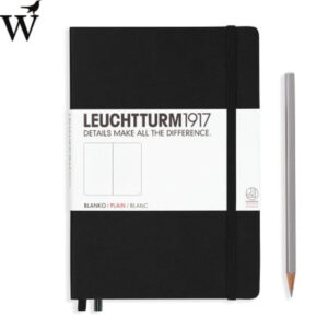 Notitieboek Leuchtturm Medium black plain hard cover A5
