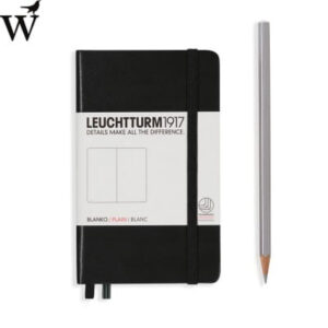 Notitieboek Leuchtturm Pocket black plain hard cover A6