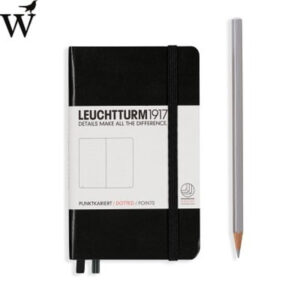 Notitieboek Leuchtturm Pocket black dotted hard cover A6