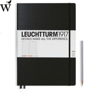Notitieboek Leuchtturm Master Slim black ruled A4+