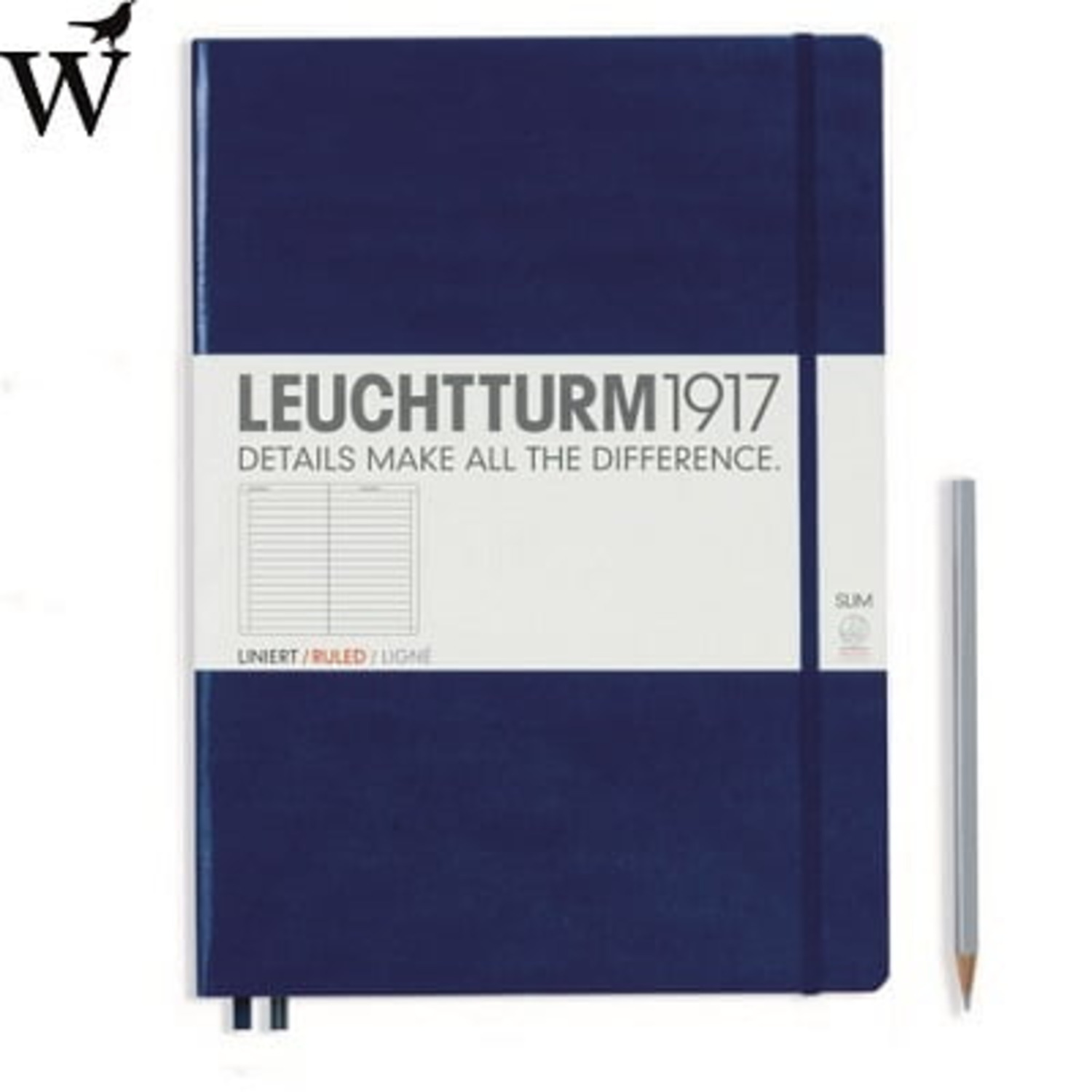 Notitieboek Leuchtturm Master Slim navy ruled A4+