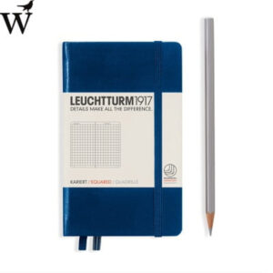 Notitieboek Leuchtturm Pocket navy squared hard cover A6