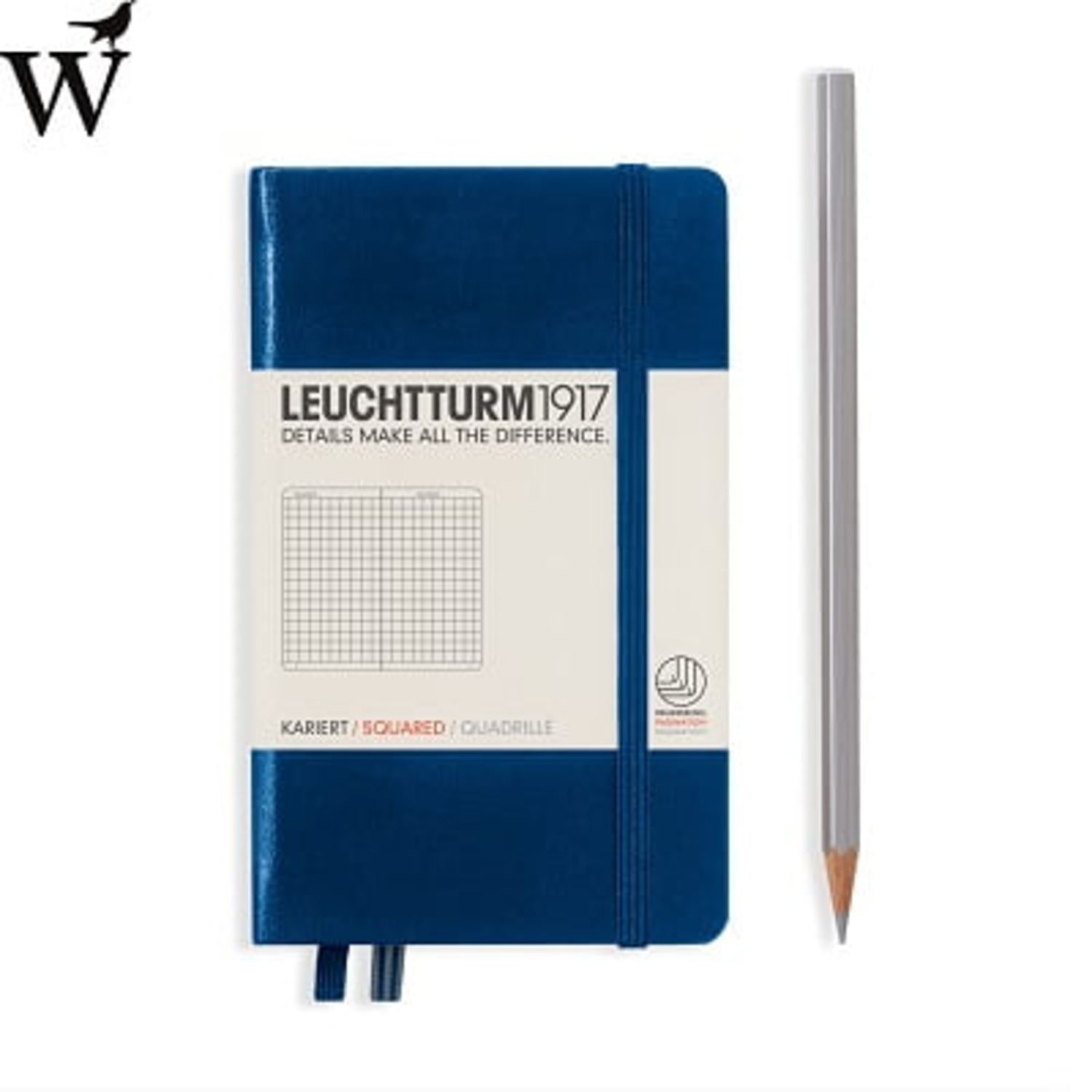 Notitieboek Leuchtturm Pocket navy squared hard cover A6
