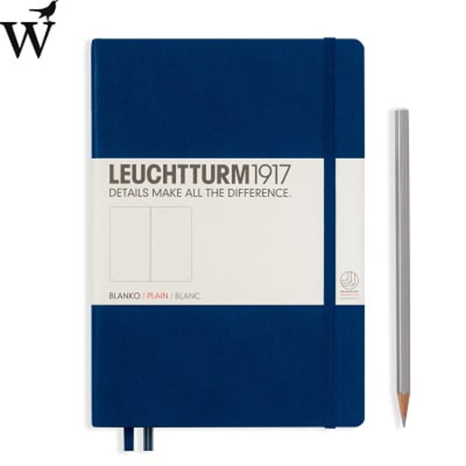 Notitieboek Leuchtturm Medium navy squared hard cover A5