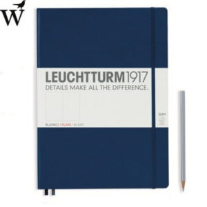 Notitieboek Leuchtturm Master Slim navy plain A4+
