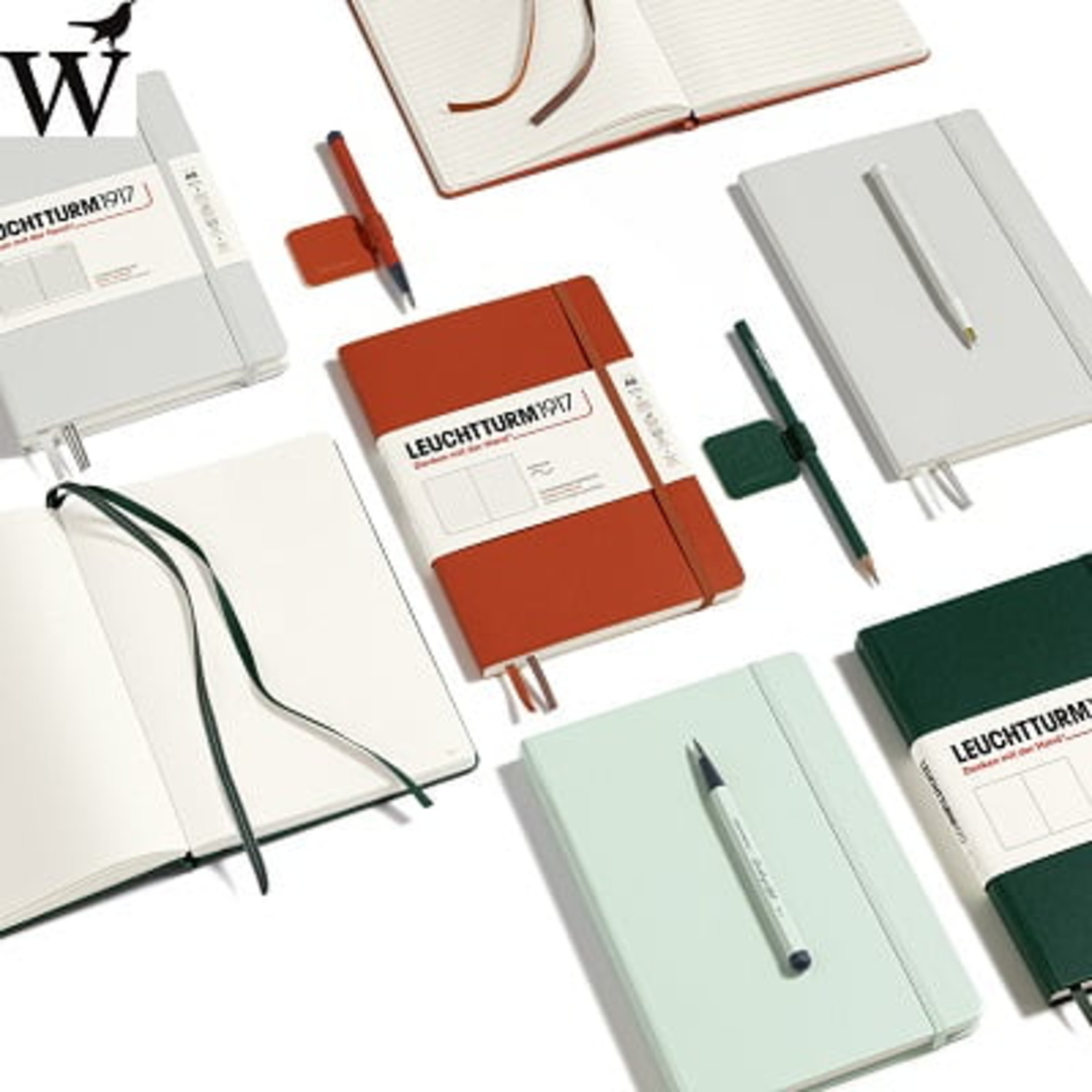 Notitieboek Leuchtturm med Mint Green dotted hard cover A5 - Afbeelding 2