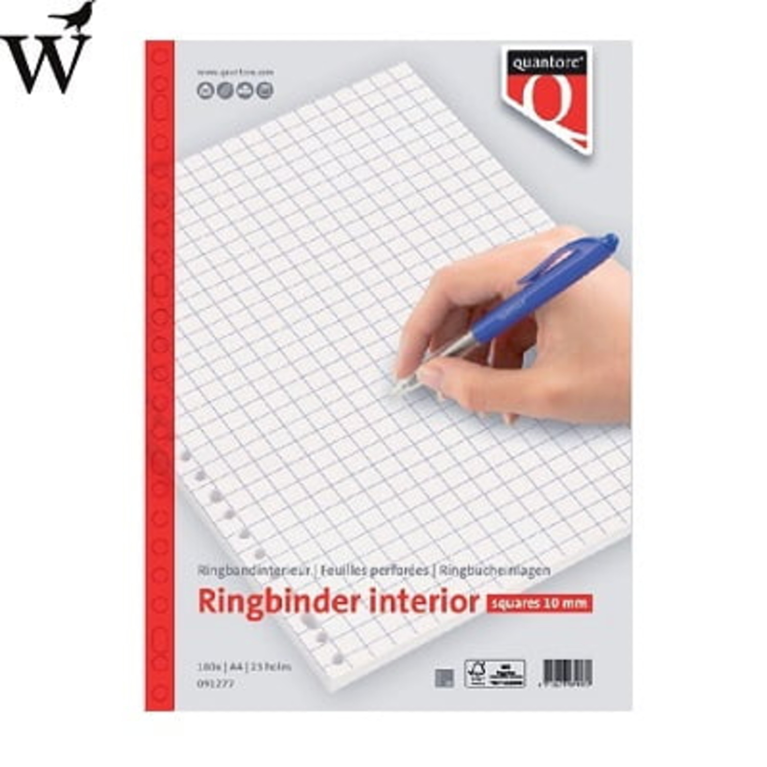 Interieur A4 23-rings geruit 10mm 100vel Multo Huismerk