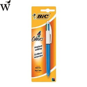 Balpen Bic 4kleuren medium blister stuk per blister