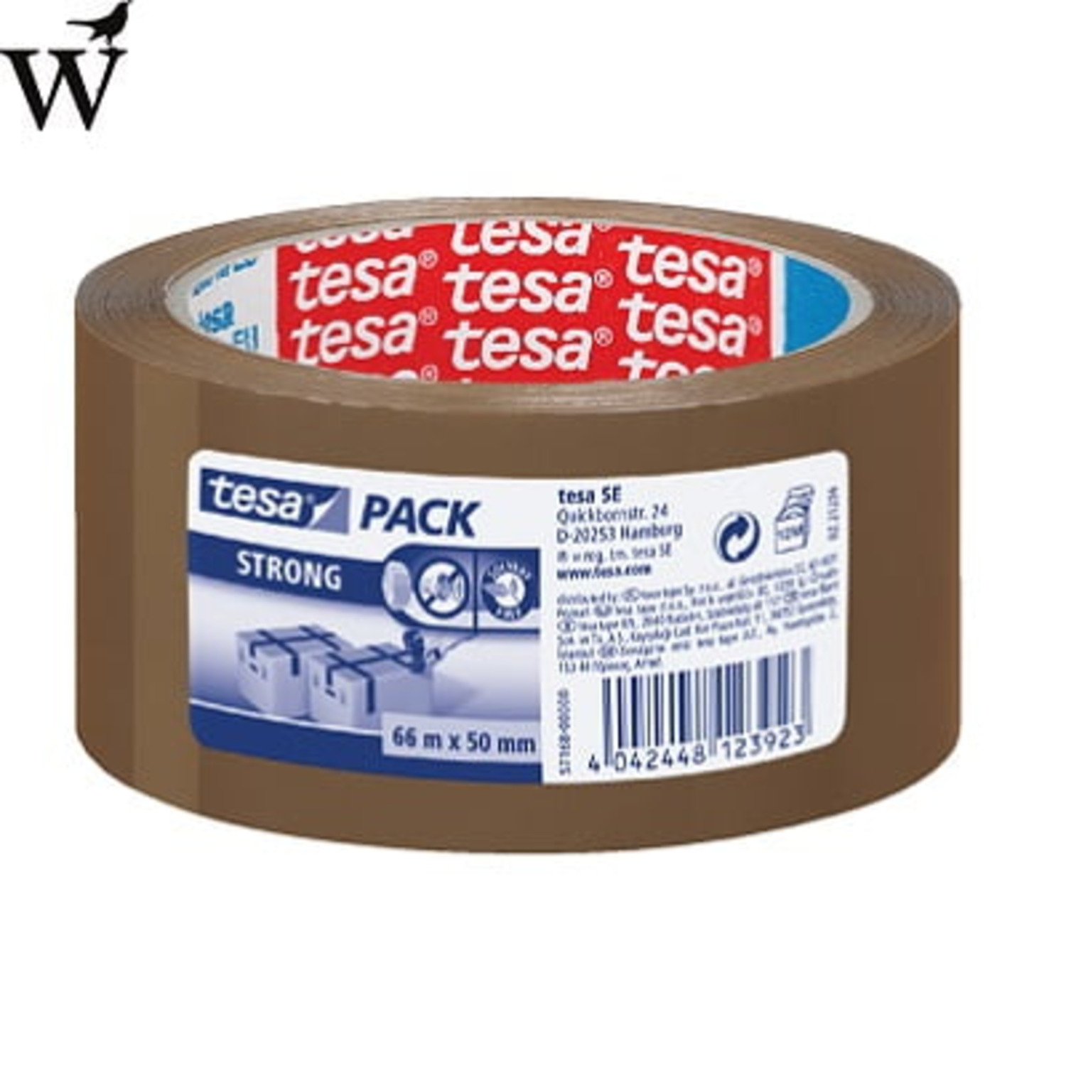 Verpakkingstape Tesa 50mmx66m bruin PP