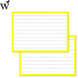 Flashcards geel gelinieerd A7 Wolfslag