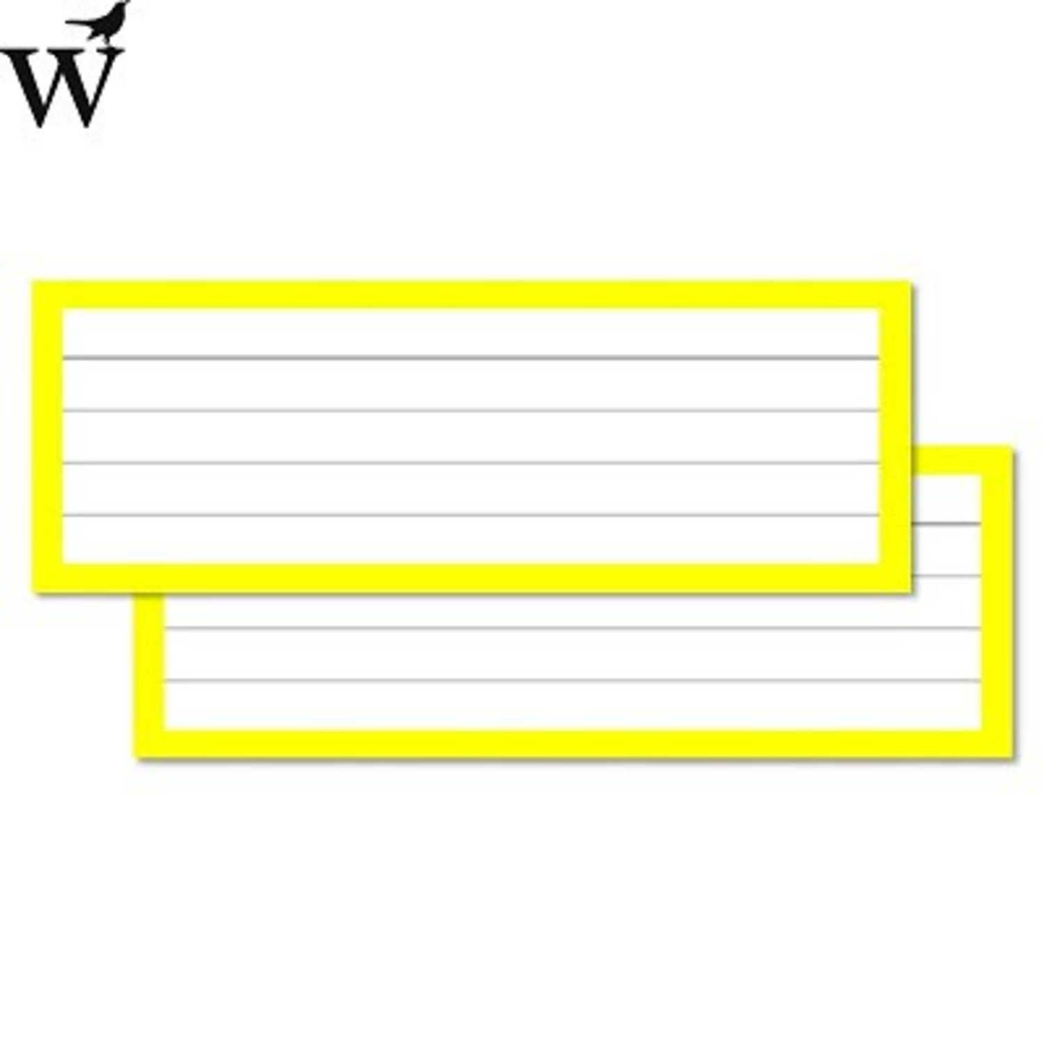 Flashcards geel gelinieerd halve A7 Wolfslag