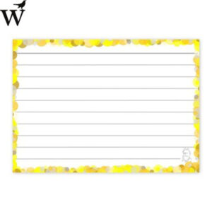 Flashcards confettispecial geel gelinieerd A7 Wolfslag