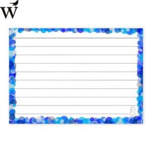 Flashcards confettispecial blauw gelinieerd A7 Wolfslag