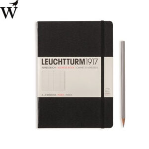 Adresboek Leuchtturm Medium black A5
