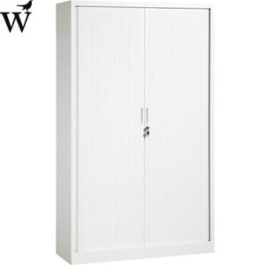 MY OFFICE ROLDEURKAST met 4 legborden Wit afm. 198X120cm