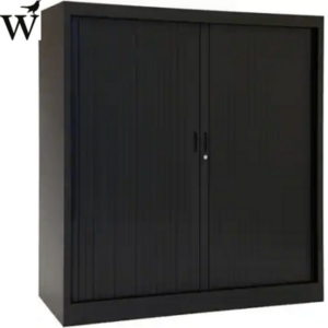 MY OFFICE ROLDEURKAST met 2 legborden Zwart afm. 135X120cm